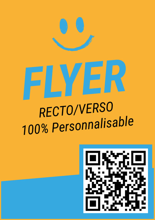 Design de votre Flyer Recto/Verso + Impression 2500 exemplaires / Format A5 : 14,8cm(l)x21cm(h)
